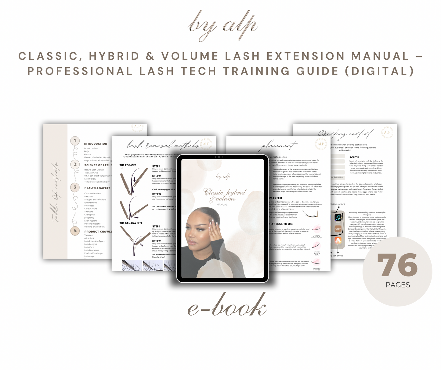 Classic, Hybrid & Volume Lash Extension Manual – Professional Lash Tech Training Guide (Digital)