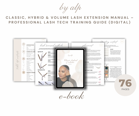 Classic, Hybrid & Volume Lash Extension Manual – Professional Lash Tech Training Guide (Digital)