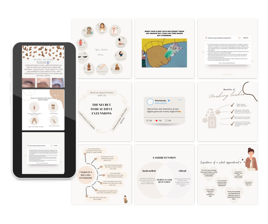 500 Editable Instagram Templates for Lash Techs